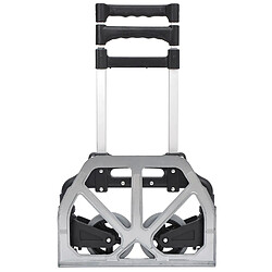 Acheter Homcom Chariot diable pliable leger telescopique charge 70kg en aluminium argent-noir