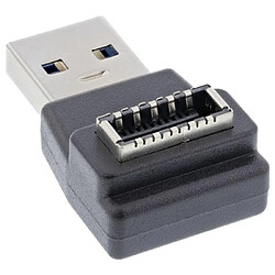 InLine® Adaptateur USB 3.2, connecteur USB-A mâle vers USB E femelle interne