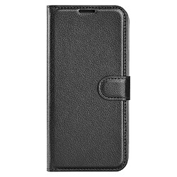 Etui en PU texture litchi avec support, noir pour votre Vivo S12 Pro