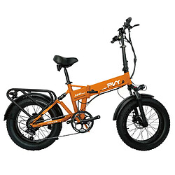 PVY Z20 Plus Vélo électrique pliant 20 * 4,0 pouces Gros pneus 1000 W Moteur 50 km/h Vitesse 48 V 16,5 Ah Batterie - Orange