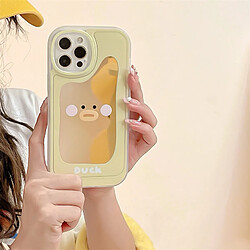 GUPBOO Étui pour iPhone13 Mignon canard drôle coque de téléphone miroir femme