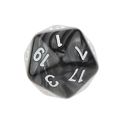 Acheter 10pcs Vingt Faces De Dés D20 Jouer D & D Jeux Rpg Parti Dices Noir