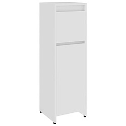 Maison Chic Armoire de salle de bain,Meuble de rangement,Meuble haut Blanc 30x30x95 cm Aggloméré -GKD945246