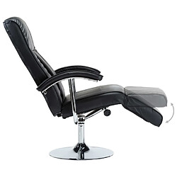 Maison Chic Fauteuil relax,Chaise pour salon TV Noir Similicuir -MN73702 pas cher