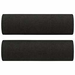 Acheter vidaXL Canapé 2 places avec oreillers décoratifs noir 120 cm tissu