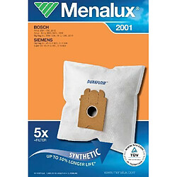 Menalux 2001 Lot de 5 sacs Duraflow pour aspirateur Siemens VS 01 (Import Allemagne)