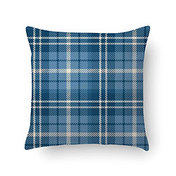 Alter Coussin avec impression numérique, 100% Made in Italy, Coussin de canapé décoratif, amovible et lavable, modèle Tartan - Lila, cm 40x40x5