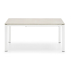 Inside 75 Table extensible 8 couverts EMINENCE EVO 180cm structure métal plateau mélaminé beige