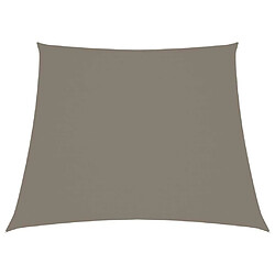 vidaXL Voile de parasol Tissu Oxford trapèze 2/4x3 m Taupe