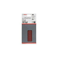 BOSCH 10 Feuilles abrasives C430 pour ponceuse vibrante - Expert bois et peinture - 93 x 186 mm - 8 Trous - Grain 40