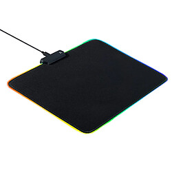 Tapis de souris de jeu RVB 340 × 245 × 3 mm Tapis de souris LED avec base en caoutchouc antidérapant, tapis de souris souple pour clavier d'ordinateur pour MacBook, PC, ordinateur portable, bureau