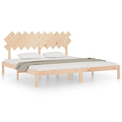 Maison Chic Lit adulte - Lit simple Cadre de lit,Structure du lit Contemporain 200x200 cm Bois massif -MN52989