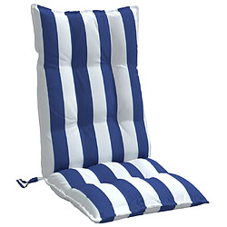 Acheter Maison Chic lot de 2 Coussins Confort,Coussins de chaise à dossier haut rayures bleu/blanc -GKD71293