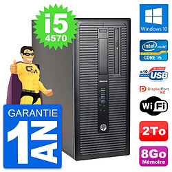 PC Tour HP EliteDesk 800 G1 Intel i5-4570 RAM 8Go Disque Dur 2To Windows 10 Wifi - Occasion