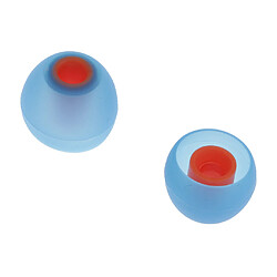 3.8mm silicone écouteurs intra-auriculaires couvre earbud conseils 3 paires bleu orange