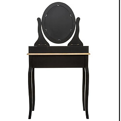 Avis Pegane Coiffeuse / Table de maquillage coloris noir - Longueur 74 x Profondeur 40 x Hauteur 136 cm