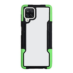 Coque en TPU + acrylique antidérapante, hybride antichute noir/vert pour votre Samsung Galaxy A22 4G (EU Version)