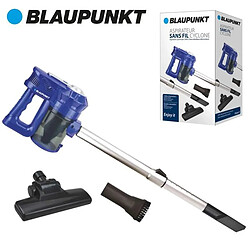 Aspirateur balai a main sans fil sans sac 2 en 1 Cyclone - 90W - Bleu - 22,2v+BLAUPUNKT