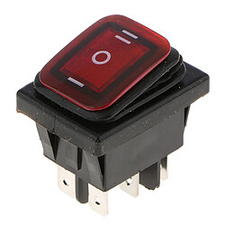 KCD4 Interrupteur à bascule marin à 6 broches 220V LED marine rouge