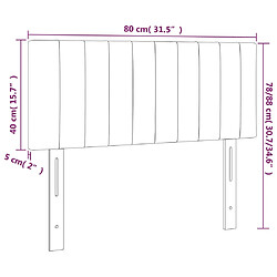 vidaXL Tête de lit à LED Vert foncé 80x5x78/88 cm Velours pas cher