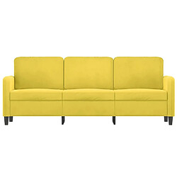 Avis Maison Chic Canapé à 3 places,Canapé droit,Sofa de Salon,Banquette Jaune 180 cm Velours -GKD943409