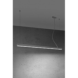 Luminaire Center Plafonnier LED intégré Pinne Acier Noir 3 ampoules 150cm