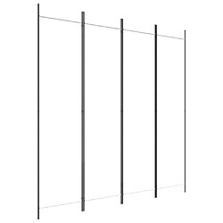 vidaXL Cloison de séparation 4 panneaux Blanc 200x200 cm Tissu