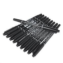 10pcs Stylo Feutre Marqueur Pen Noir de Tatouage à Deux Extrémités - Accessoires à Tatouer / c