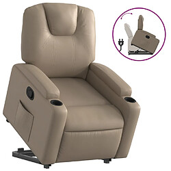 vidaXL Fauteuil inclinable Cappuccino Similicuir