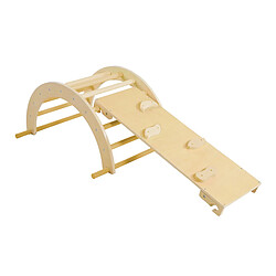 Acheter Sunny Charlie 3-en-1 structure d'escalade en bois naturel | Triangle d'escalade / Arc d'escalade / Mur d'escalade | Jouets Montessori pour jeunes enfants