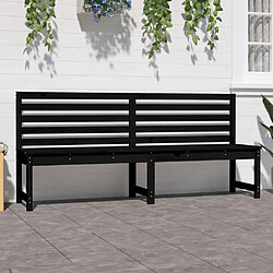 Avis Maison Chic Banc de jardin | Banquette de jardin | Chaise Relax noir 201,5 cm bois massif de pin -MN33845