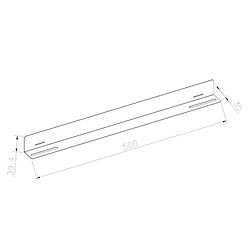 Kimex Kit de 2 rails en L pour rack sol 19'', Longueur 500mm