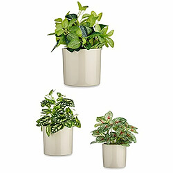 Ibergarden Set de pots Ø 14 cm Ø 22 cm Ø 17 cm Cylindre 3 Pièces Gris