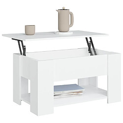 Acheter Maison Chic Table basse,Table Console Table d'appoint, Table pour salon Blanc 79x49x41 cm Bois d'ingénierie -MN24094