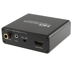 Wewoo HDV-339 Full HD HDMI vers noir DVI + Adaptateur Convertisseur Audio Numérique Coaxial / Analogique