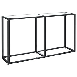 vidaXL Table console Transparent 140x35x75,5 cm Verre trempé