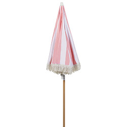 Acheter Beliani Parasol de jardin d 150 cm rose et blanc MONDELLO