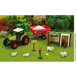 Starlux - Coffret Tracteur Claas Celtis 456 avec Remorque, Moutons et Nombreux Accessoires - Gamme Ferme - 1:32e pas cher