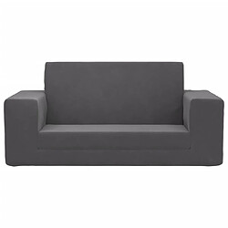 Avis Maison Chic Canapé-lit convertible 2 places, Clic-Clac pour enfants anthracite peluche douce -GKD62419