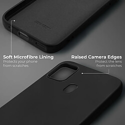 Avis Moozy Lifestyle. Coque conçue pour Samsung A21s, noir – Coque en silicone liquide avec finition mate et doublure en microfibre douce.