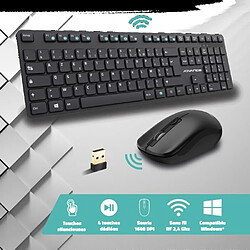 Avis Pack Premium Clavier sans fil + SOURIS sans fil PC optique Wireless Desktop ADVANCE DONGLE récepteur USB