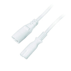 LogiLink dalimentation Rallonge [1x prise mâle C8 - 1x prise femelle C7] 2 m blanc pas cher