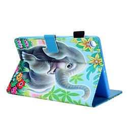 Acheter Etui en PU impression de modèle avec porte-carte l'éléphant pour votre Samsung Galaxy Tab A 10.1 (2019) T510 T515