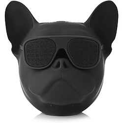 Chrono Haut-Parleur Portable en Forme de Chien Vikye, Haut-Parleur sans Fil Bluetooth Haute fidélité 4.1, Lecteur de Musique stéréo(Noir)