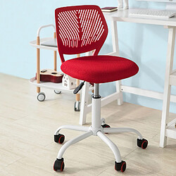 SoBuy FST64-R Chaise de Bureau Ergonomique Fauteuil Pivotant Chaise pour Ordinateur-Rouge