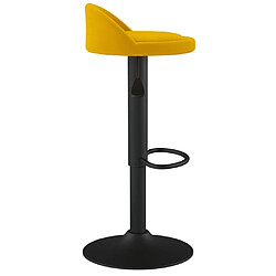 Acheter vidaXL Tabourets de bar lot de 2 Jaune Velours