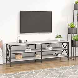 vidaXL Meuble TV sonoma gris 160x40x50 cm bois d'ingénierie