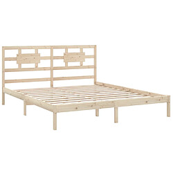 Acheter Maison Chic Lit adulte - Lit simple Cadre de lit,Structure du lit Contemporain Bois massif 200x200 cm -MN86792