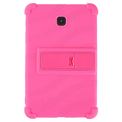 Coque en silicone flexible avec béquille pliable rose pour votre Samsung Galaxy Tab A 8.0 (2018) SM-T387