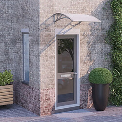 Maison Chic Store banne | Auvent de porte | Marquise Brise-soleil Gris et transparent 80x75 cm Polycarbonate -GKD99007